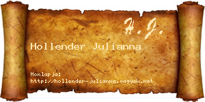 Hollender Julianna névjegykártya